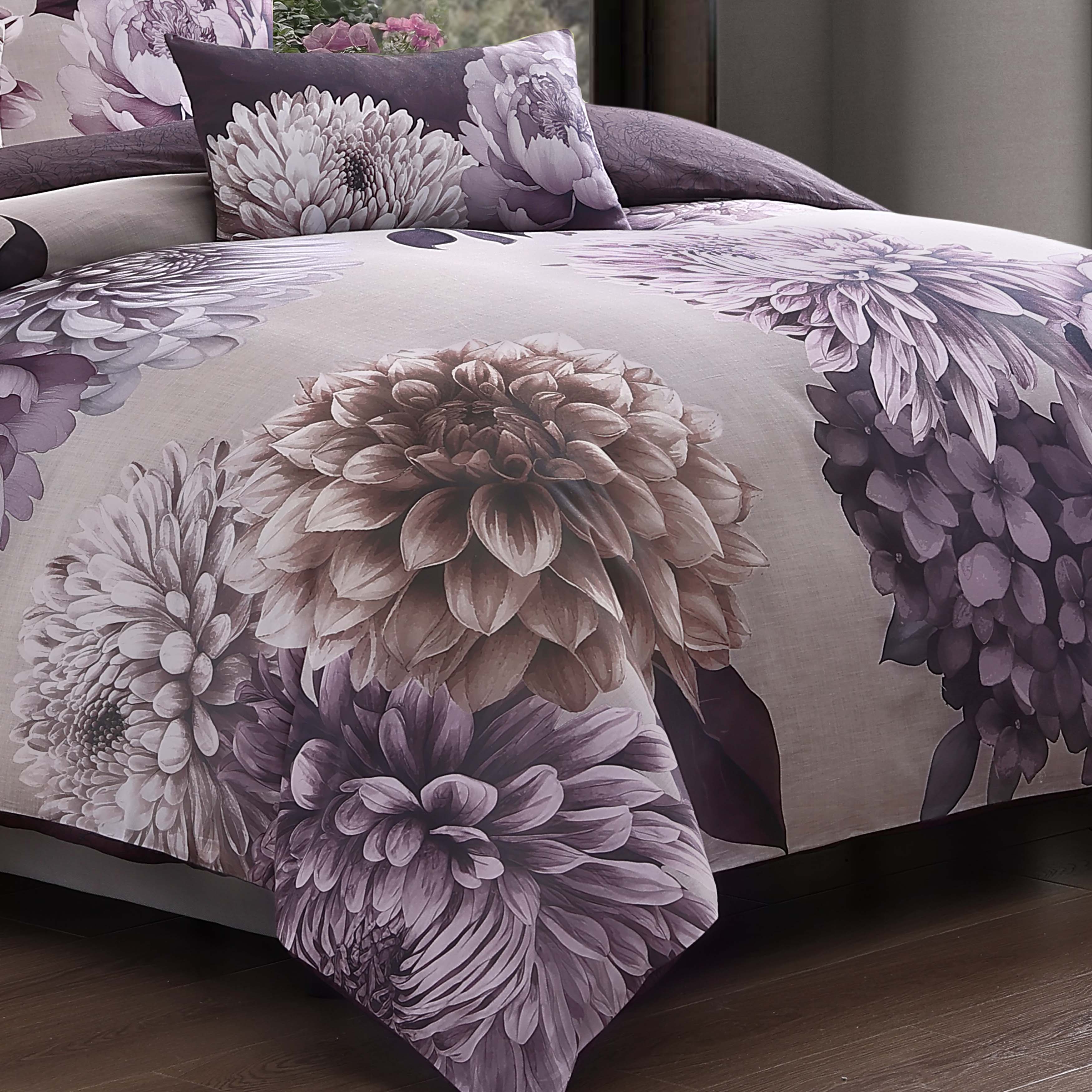 Bebejan Plum Petal 5 Piece Reversible Comforter Set