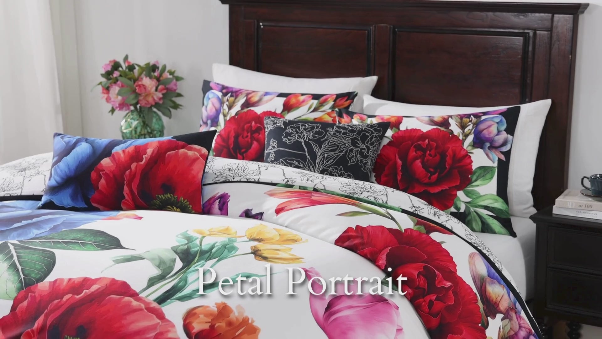 Latest Living Petal Portrait 5 Piece Reversible Comforter Set