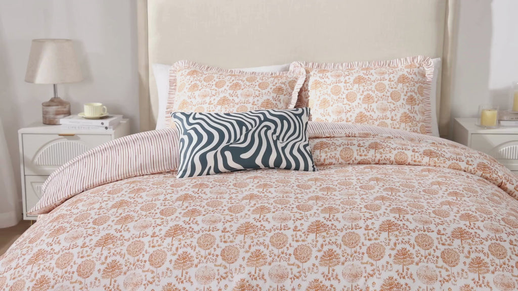 Latest Living Clay Trees Reversible Comforter Set