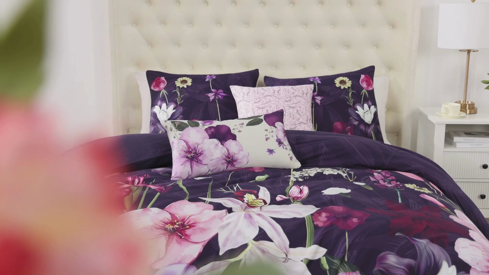 Latest Living Morning Glory 5 Piece Reversible Comforter Set