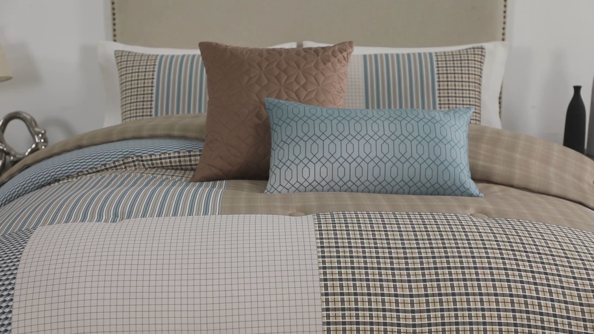 Latest Living Tranquil Patch 5 Piece Reversible Comforter Set