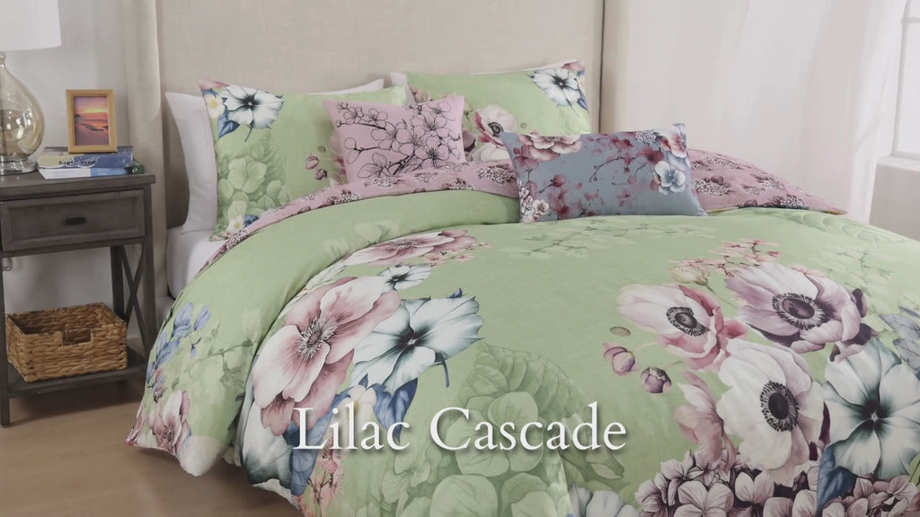 Latest Living Lilac Cascade 5 Piece Reversible Comforter Set