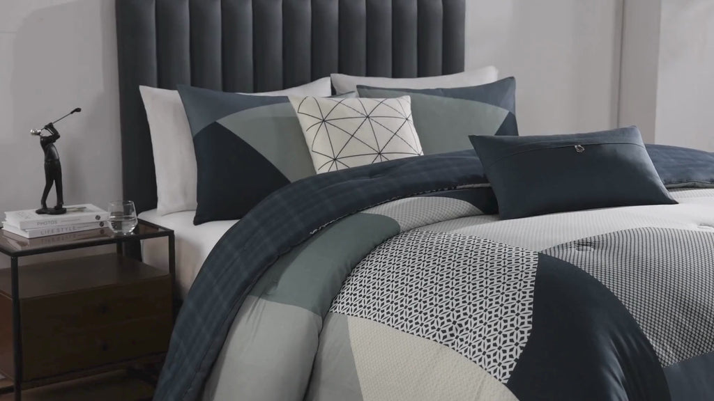 Latest Living Geo Fusion 5 Piece Reversible Comforter Set