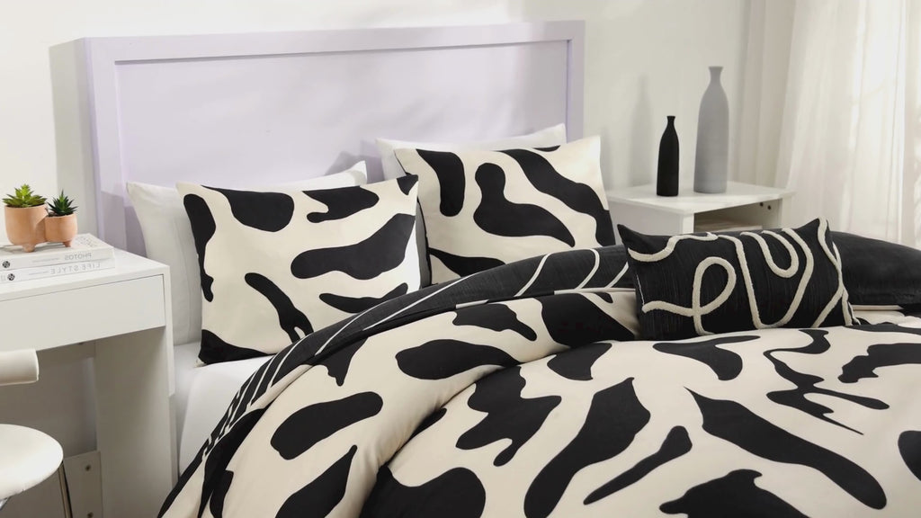 Latest Living Ebony and Ivory Reversible Comforter Set
