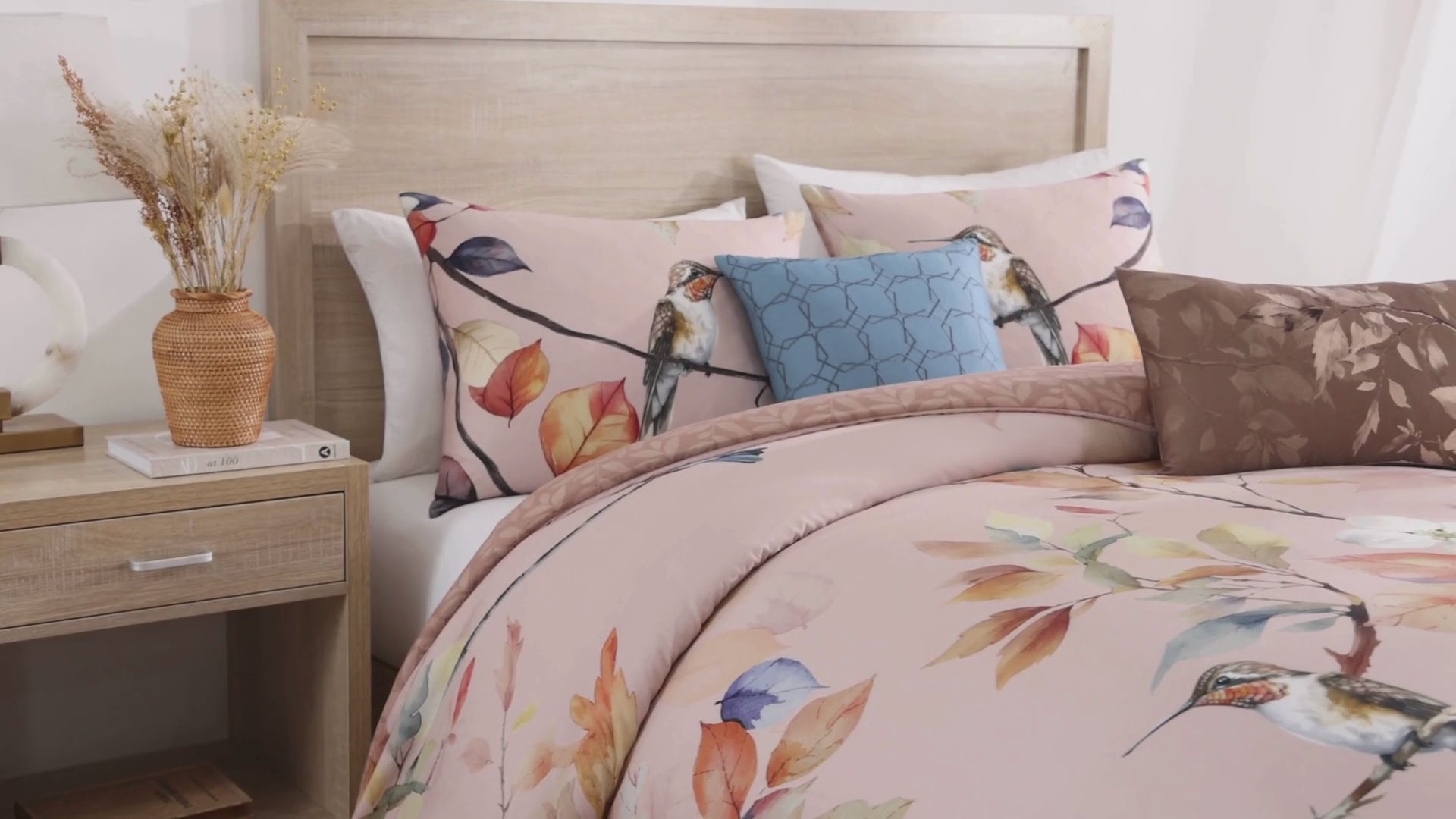 Latest Living Peachy Dogwood 5 Piece Reversible Comforter Set