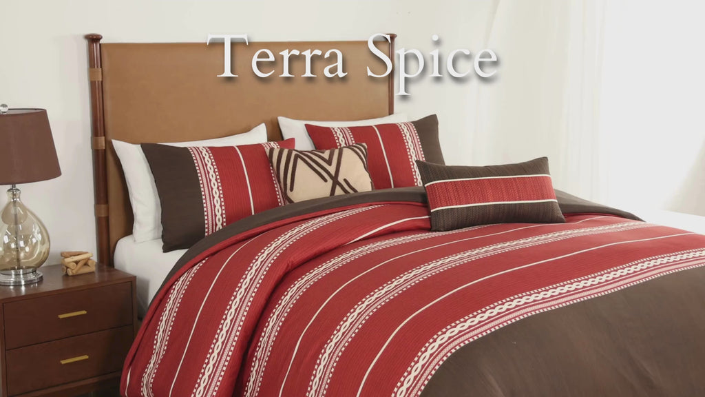 Latest Living Terra Spice 5 Piece Reversible Comforter Set