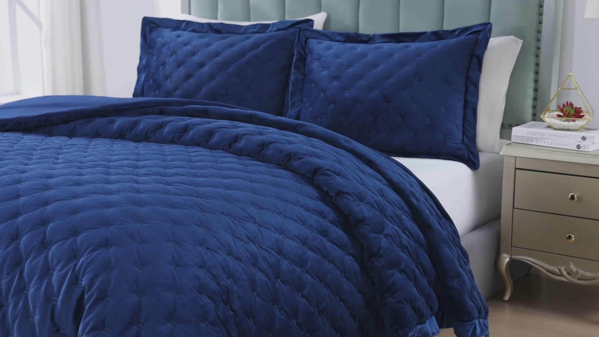 Latest Living 3 Piece Velvet Comforter Set